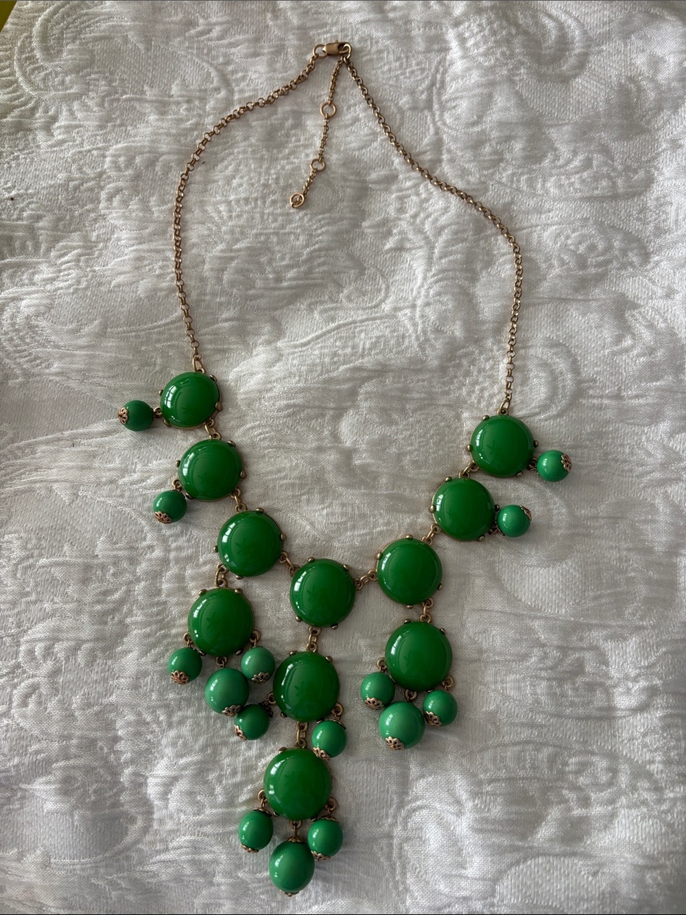 Green Statement Bib Necklace - Women Jewelry